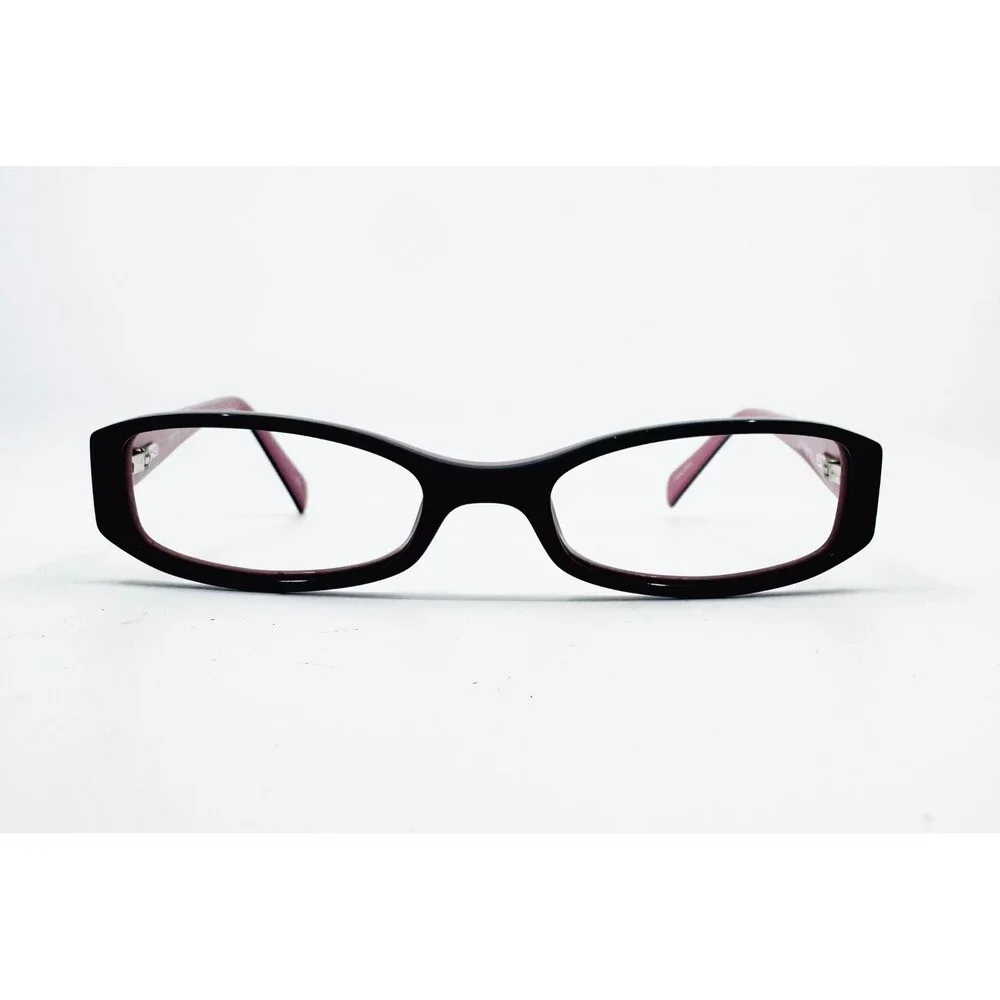 Chelsea Morgan Eyeglasses Womens Black Pink Polka Dot CMM811 BK 48-17-130